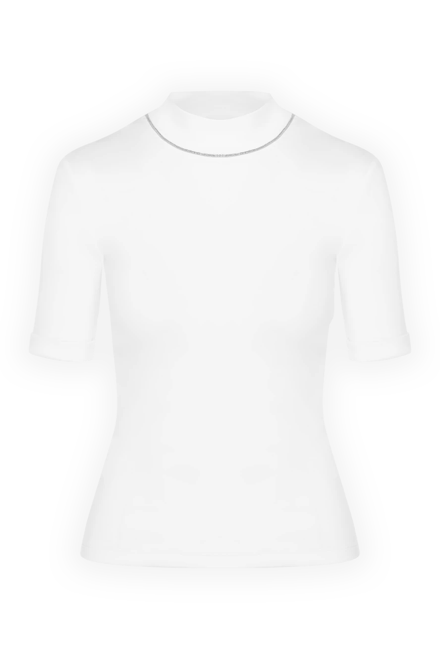 Panicale white women's jumper with short sleeves. 184890 - photo 1