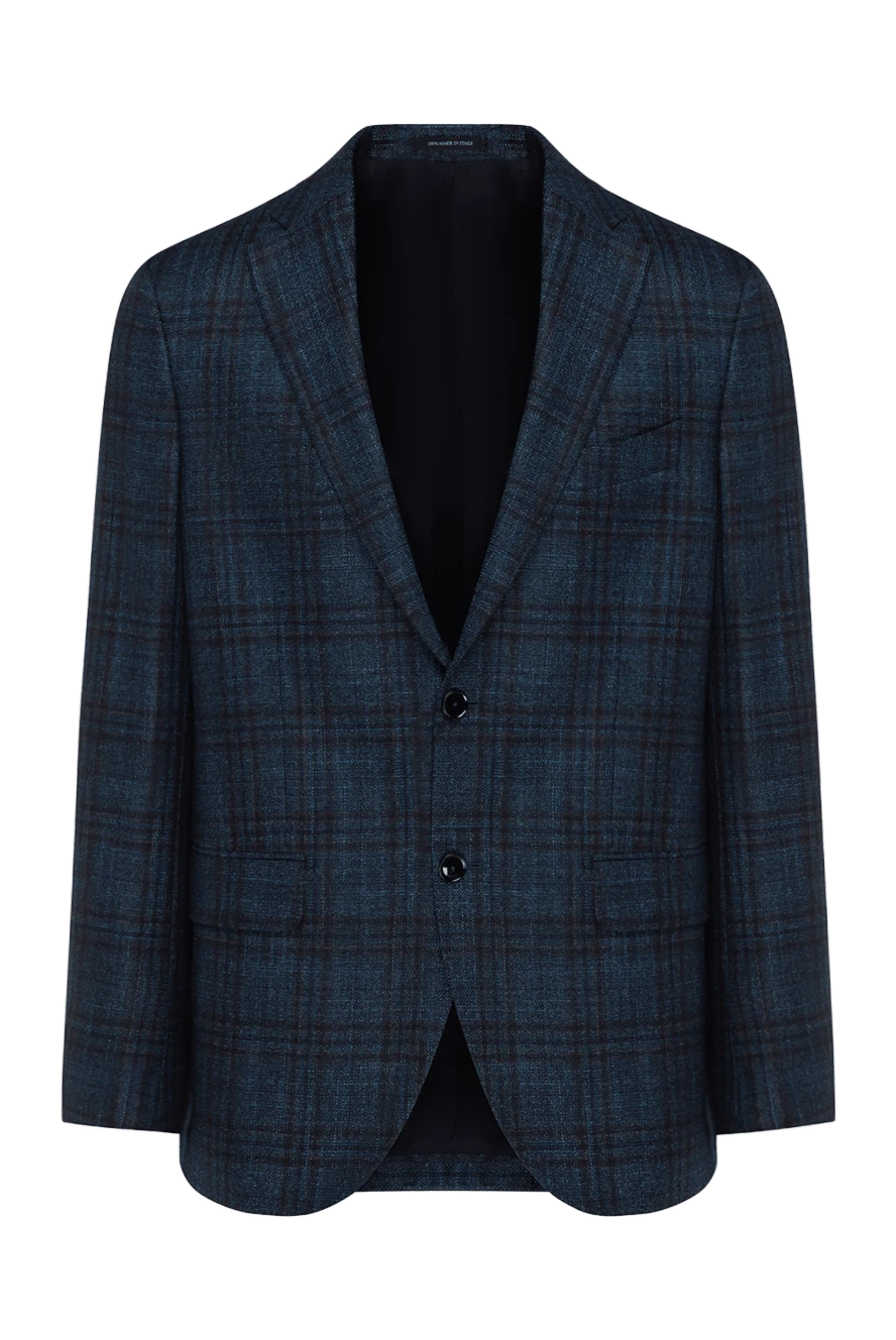 Sartoria Latorre піджак однобортний чоловічий синій у клітку 184977 - фото 1