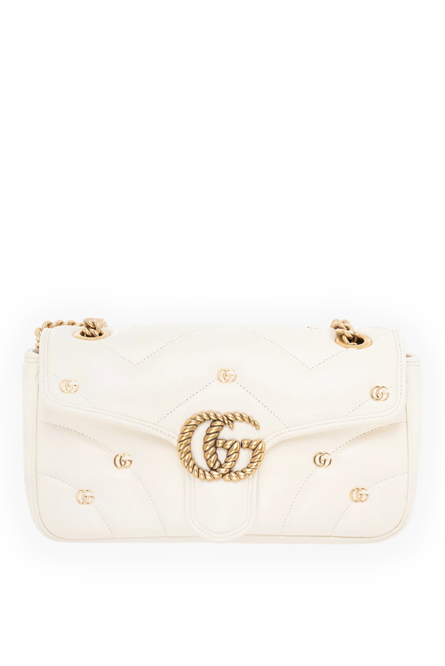 Gucci сумка на плечо gg marmont маленького размера на ремне-цепочке 185530 - фото 1