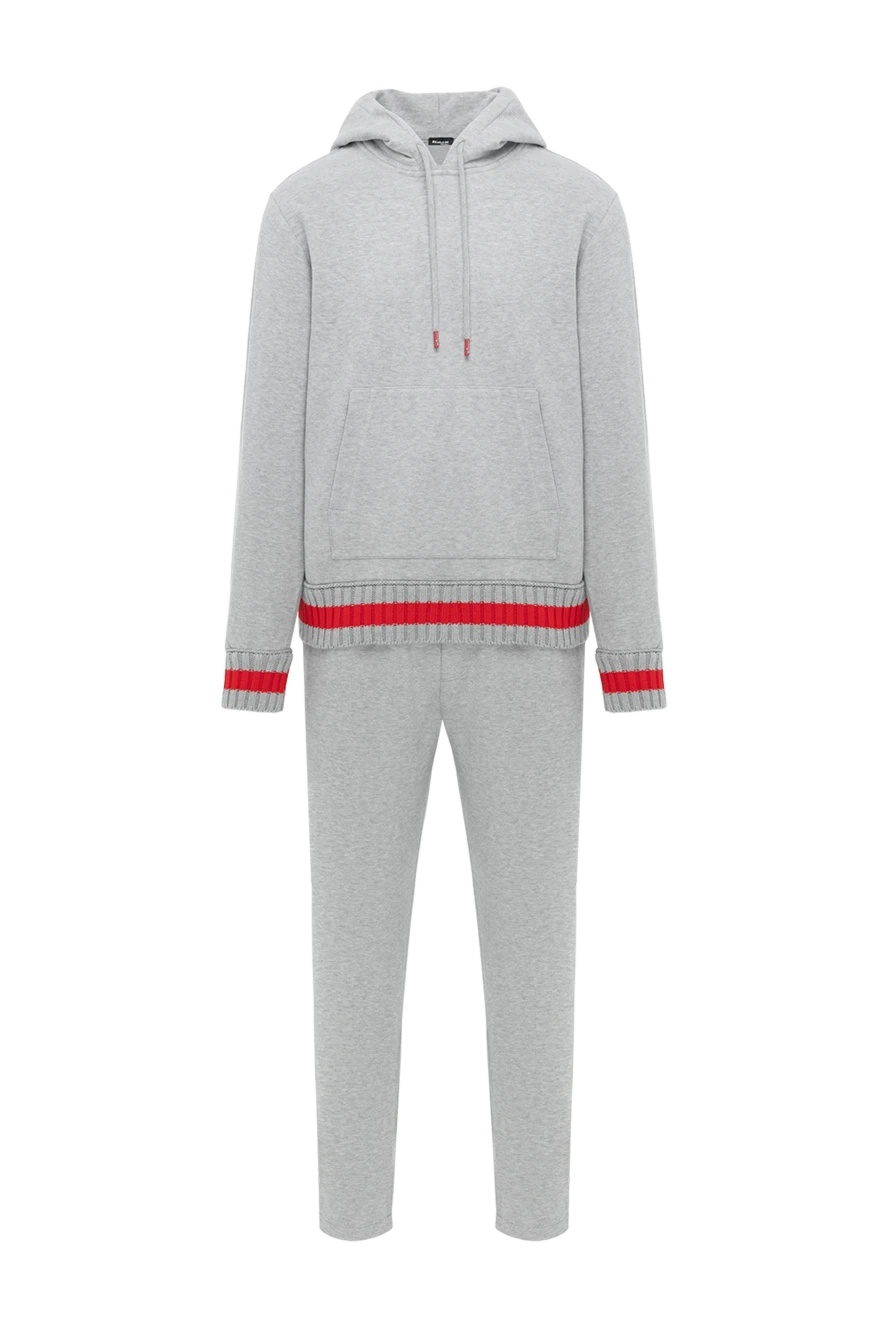 Kiton сірий бавовняний спортивний костюм для чоловіків 185708 - фото 1