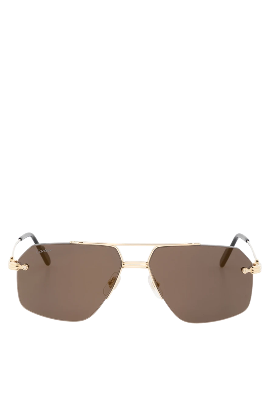 Cartier окуляри від сонця core range золоті чоловічі 186003 - фото 1