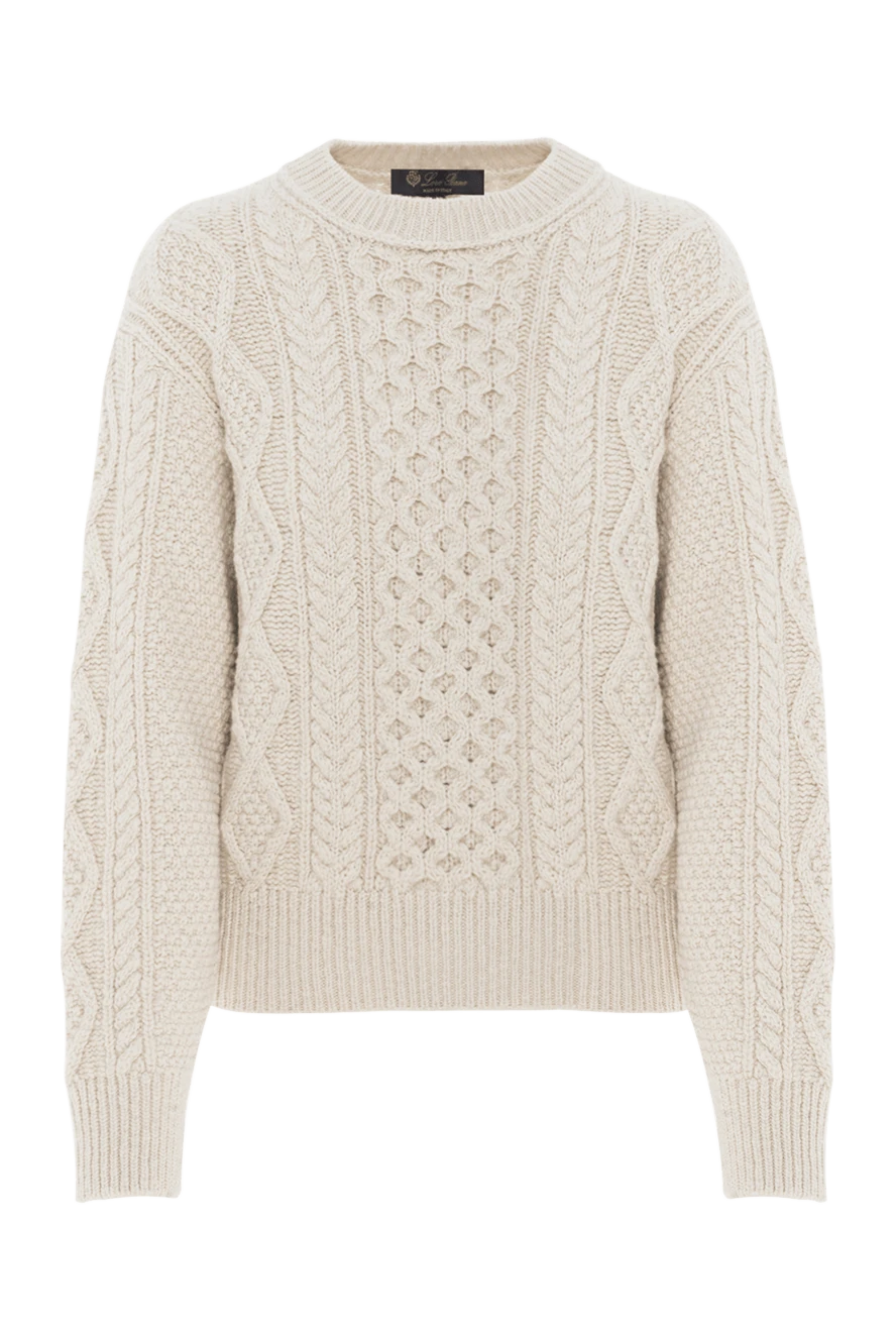 Loro Piana джемпер valduggia crewneck з кашеміру бежевий жіночий 186370 - фото 1