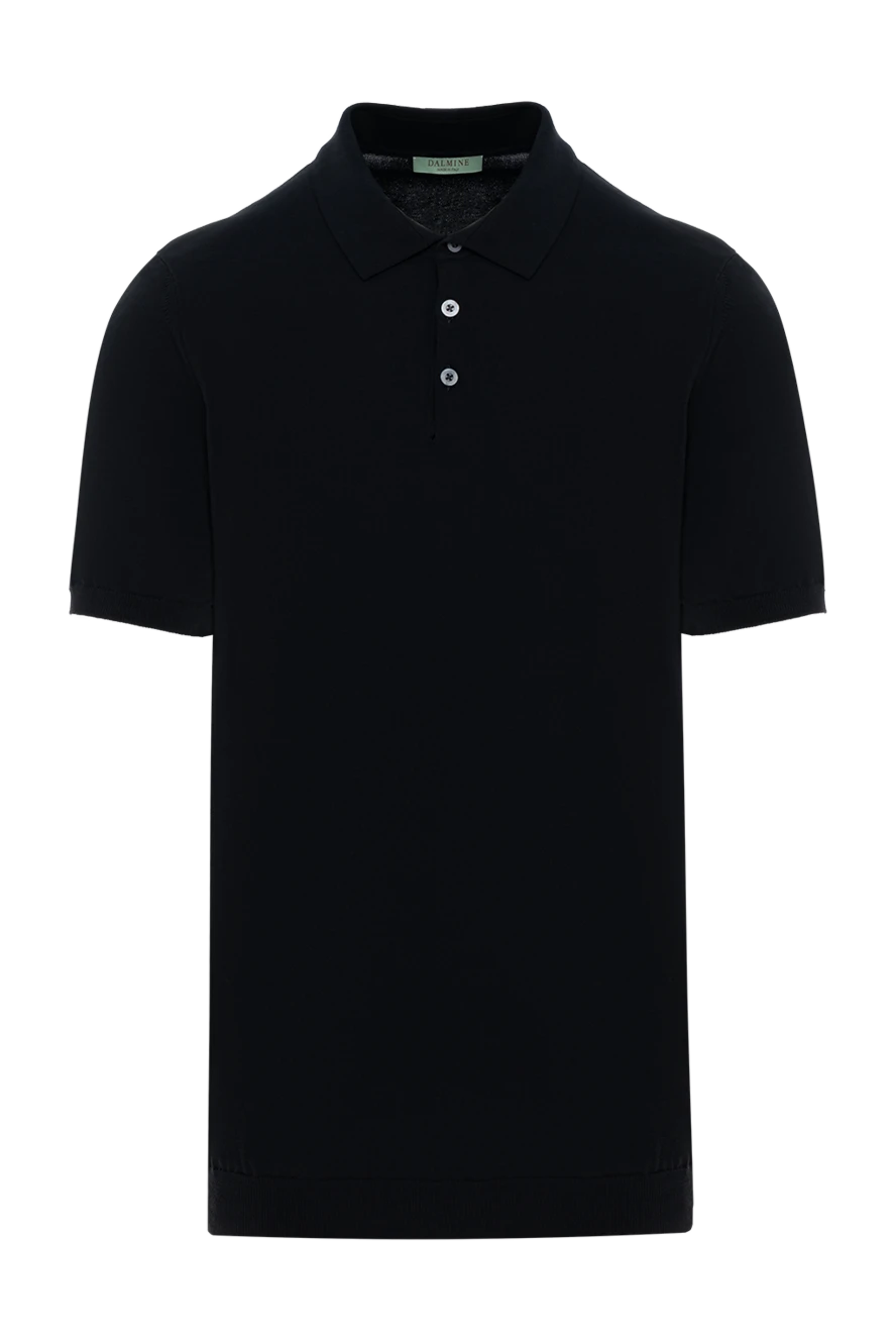 Dalmine men's black cotton polo with buttons 186400 - photo 1