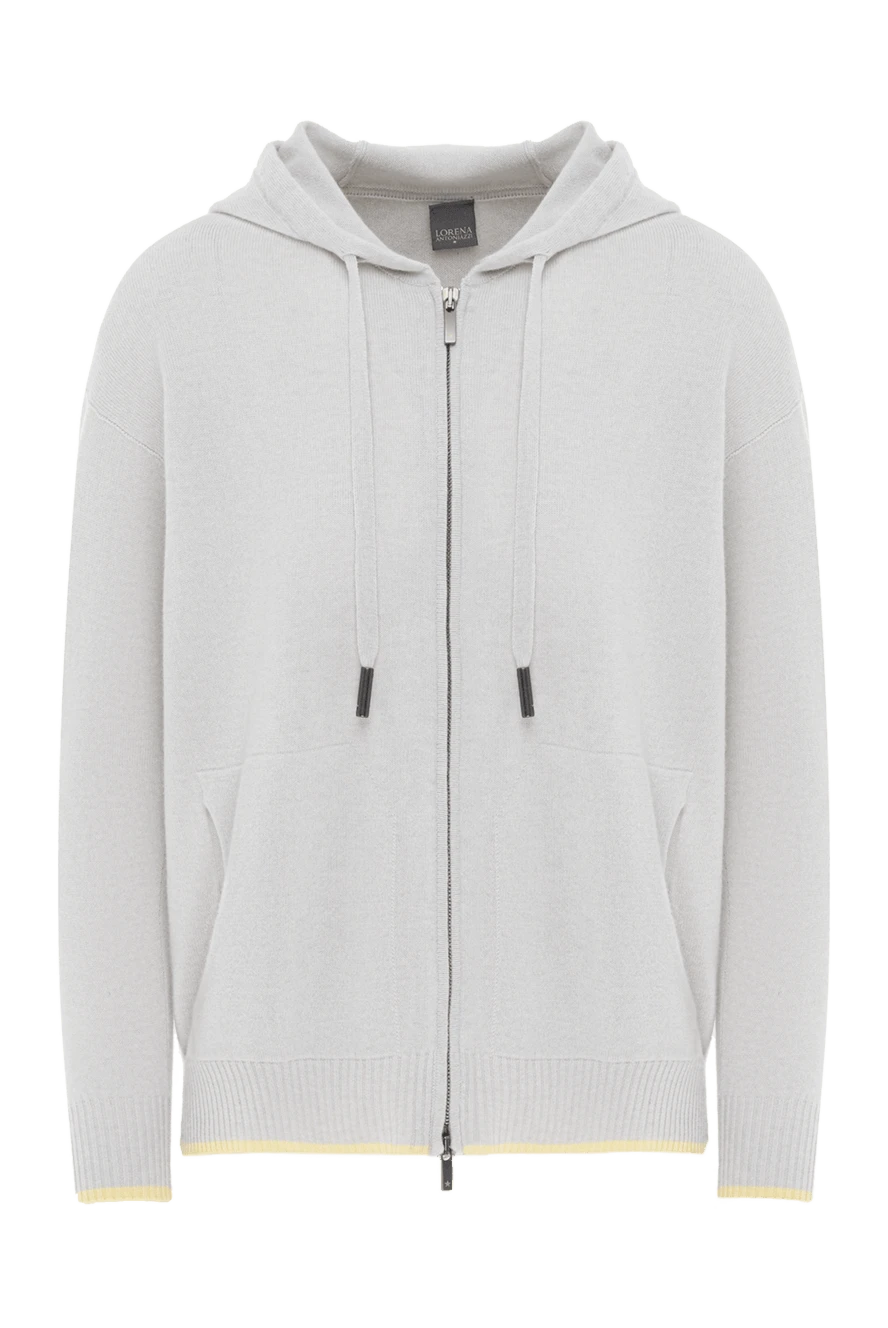 Lorena Antoniazzi gray cashmere zip hoodie 186515 - photo 1