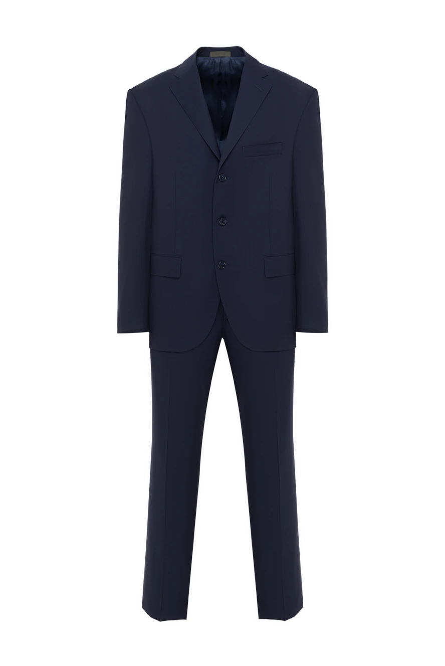 Corneliani костюм мужской классический шерстяной синий 186548 - фото 1