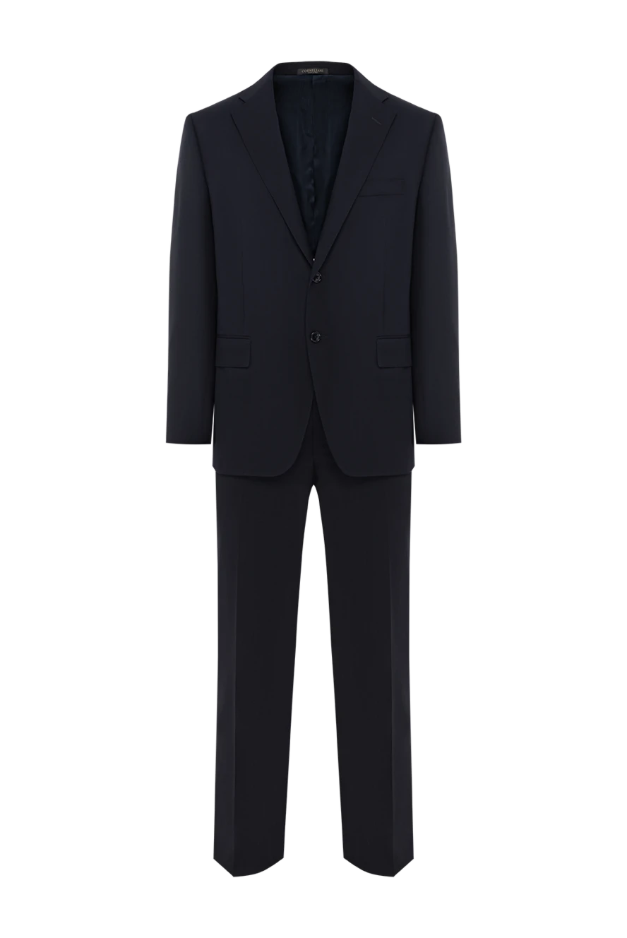 Corneliani синий однобортный костюм из шерсти мужской 186553 - фото 1