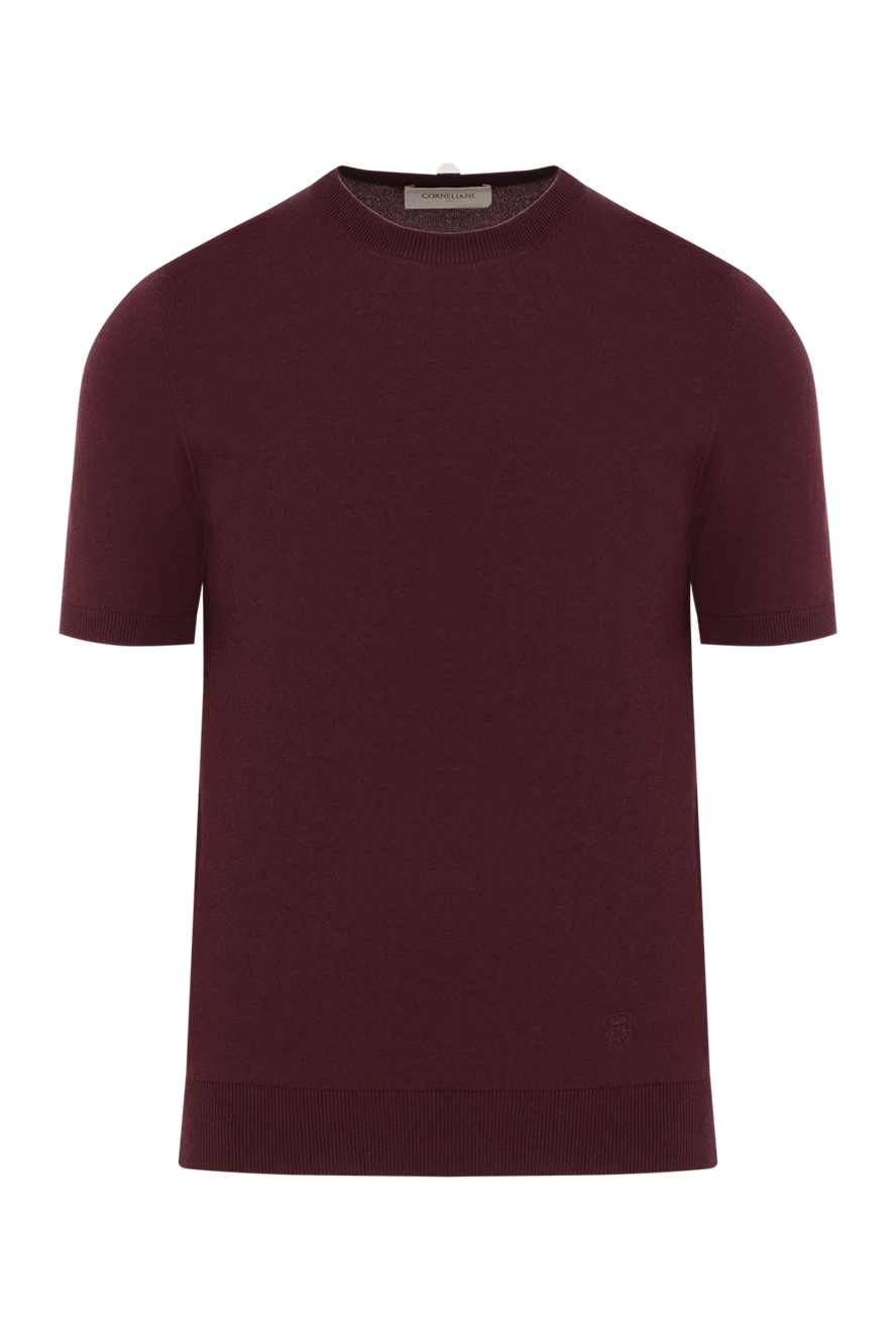 Corneliani warm jumper with short sleeves burgundy for men 186614 - photo 1
