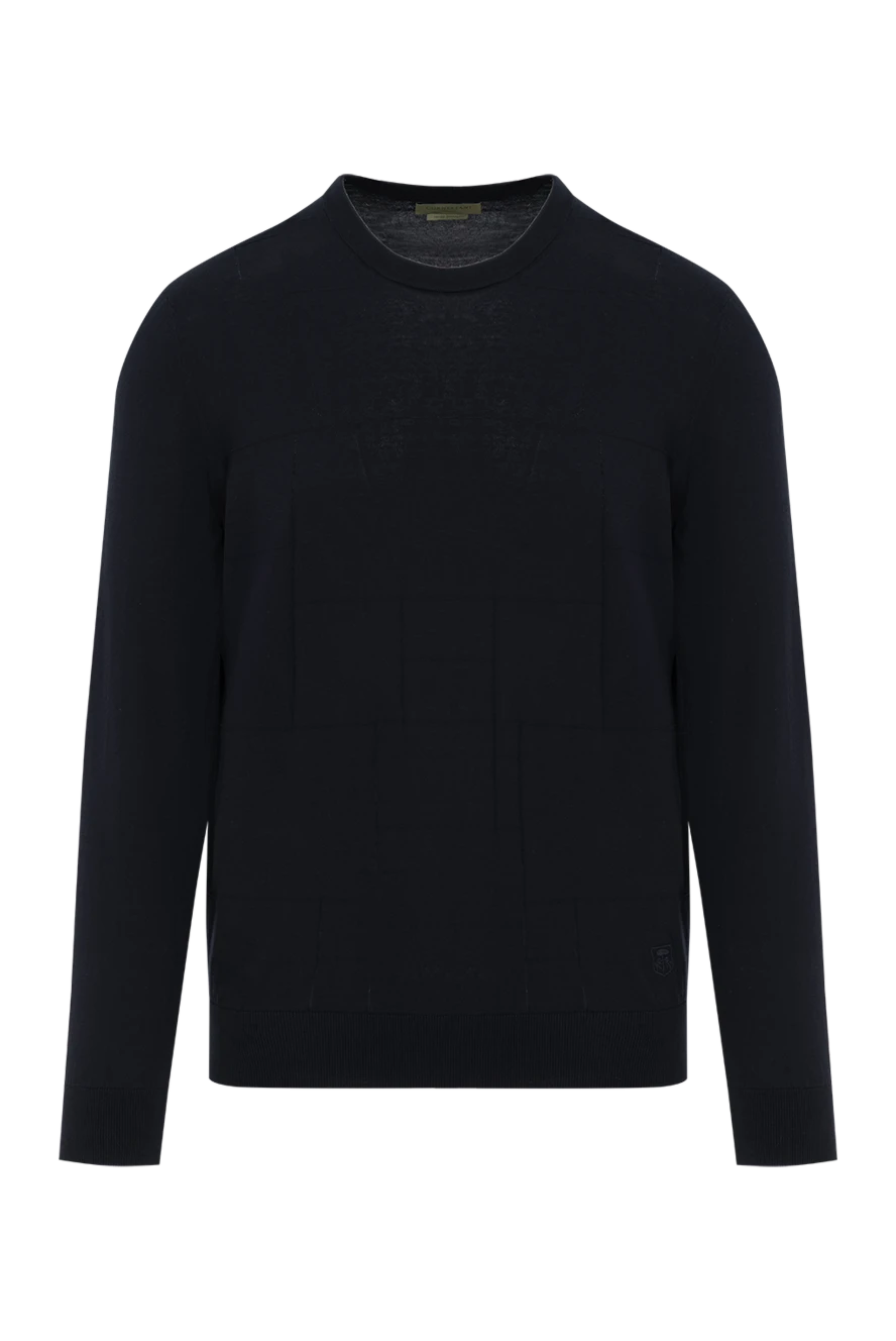 Corneliani basic blue cotton jumper for men 186616 - photo 1