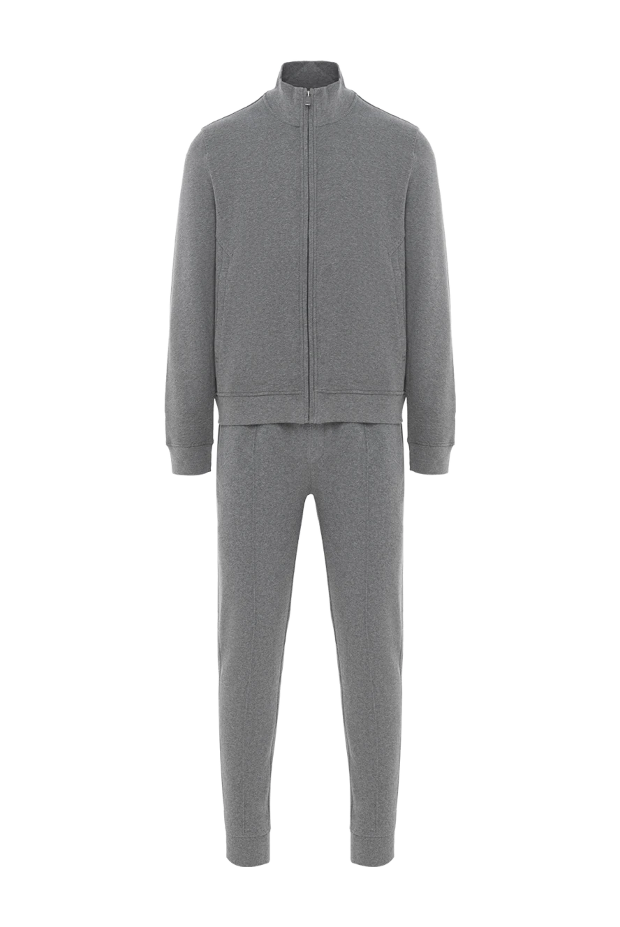 Corneliani спортивный костюм серый мужской из хлопка 186646 - фото 1