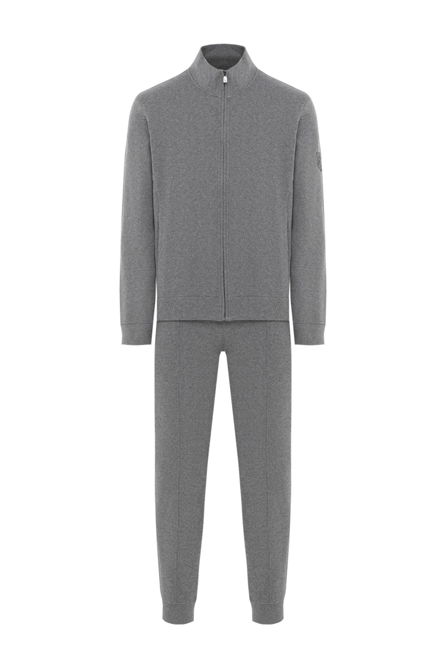 Corneliani серый спортивный костюм мужской из хлопка 186647 - фото 1