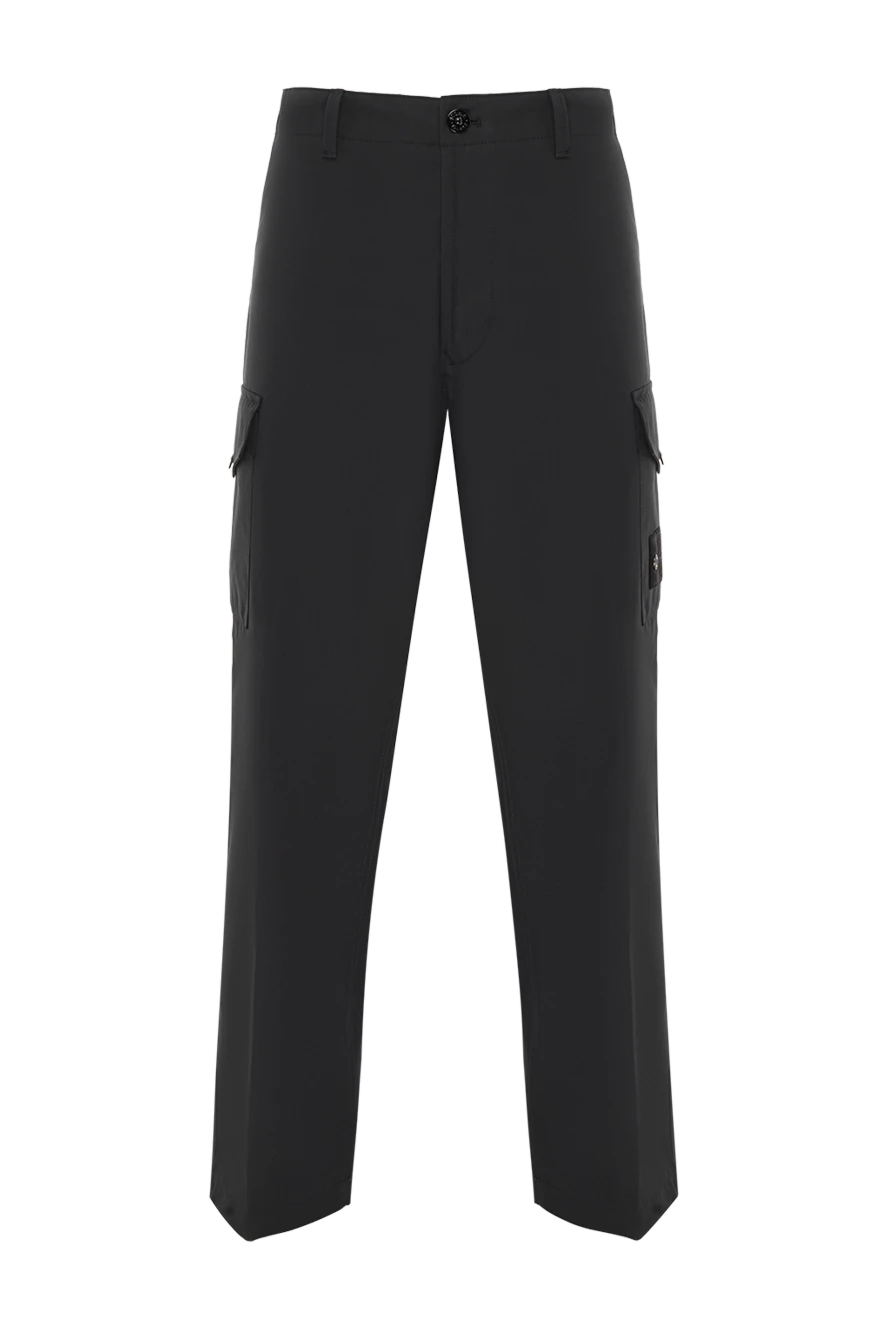 Stone Island мужские брюки черные с эластичным поясом 186961 - фото 1