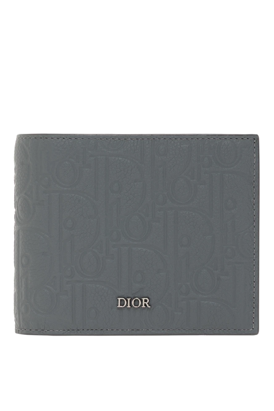 Dior book-shaped wallet in dior gravity leather gray for men 187065 - photo 1