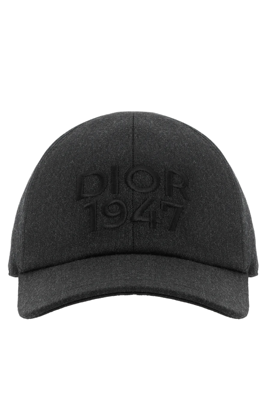 Dior wool twill baseball cap with black logo embroidery 187073 - photo 1