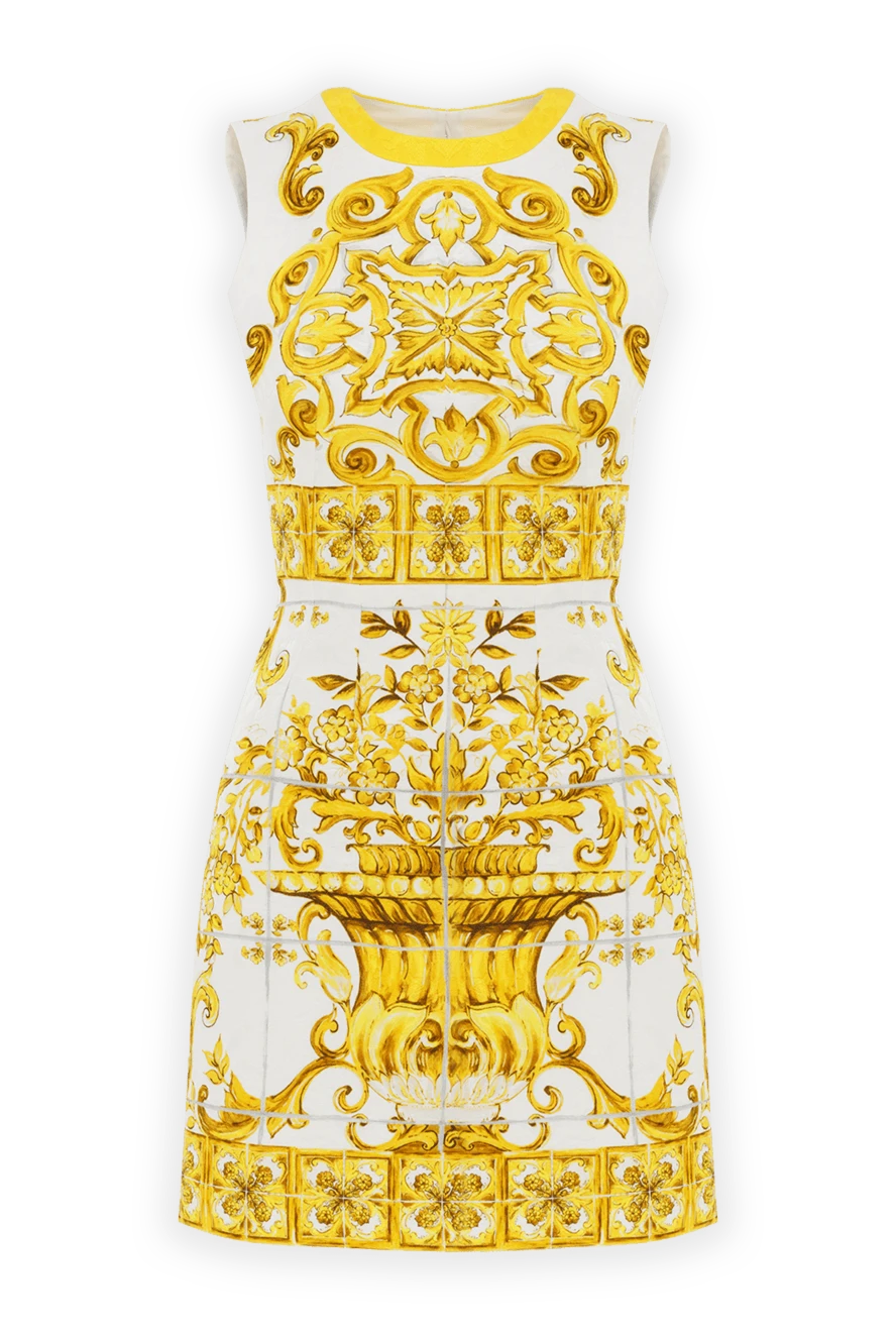 Dolce & Gabbana міні-сукня з шовку без рукавів з майоліковою печаткою 187084 - фото 1