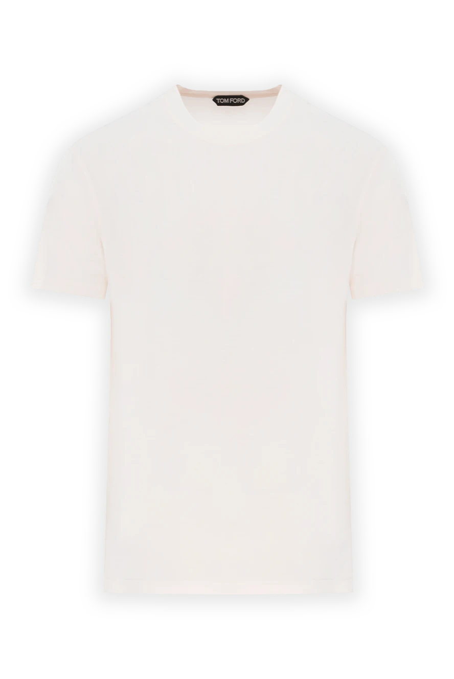 Tom Ford однотонная футболка из хлопка с лиоцеллом белая 187100 - фото 1