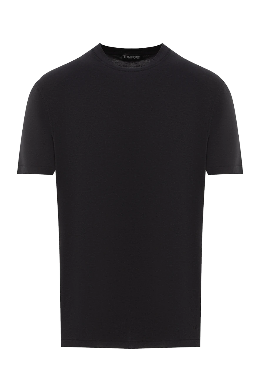 Tom Ford однотонная футболка из хлопка с лиоцеллом черная 187101 - фото 1
