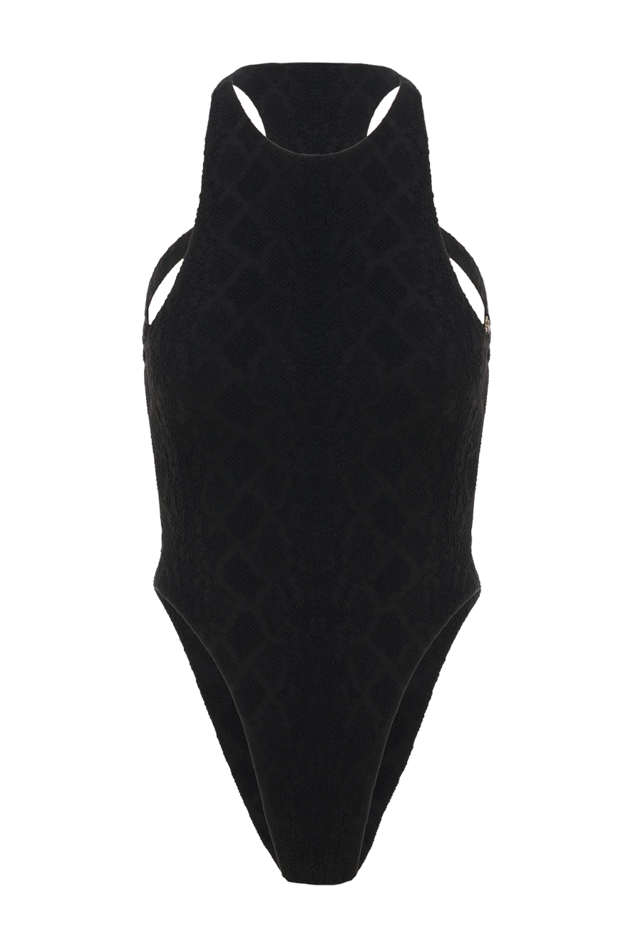 Saint Laurent слитный купальник из синтетического джерси черный 187109 - фото 1
