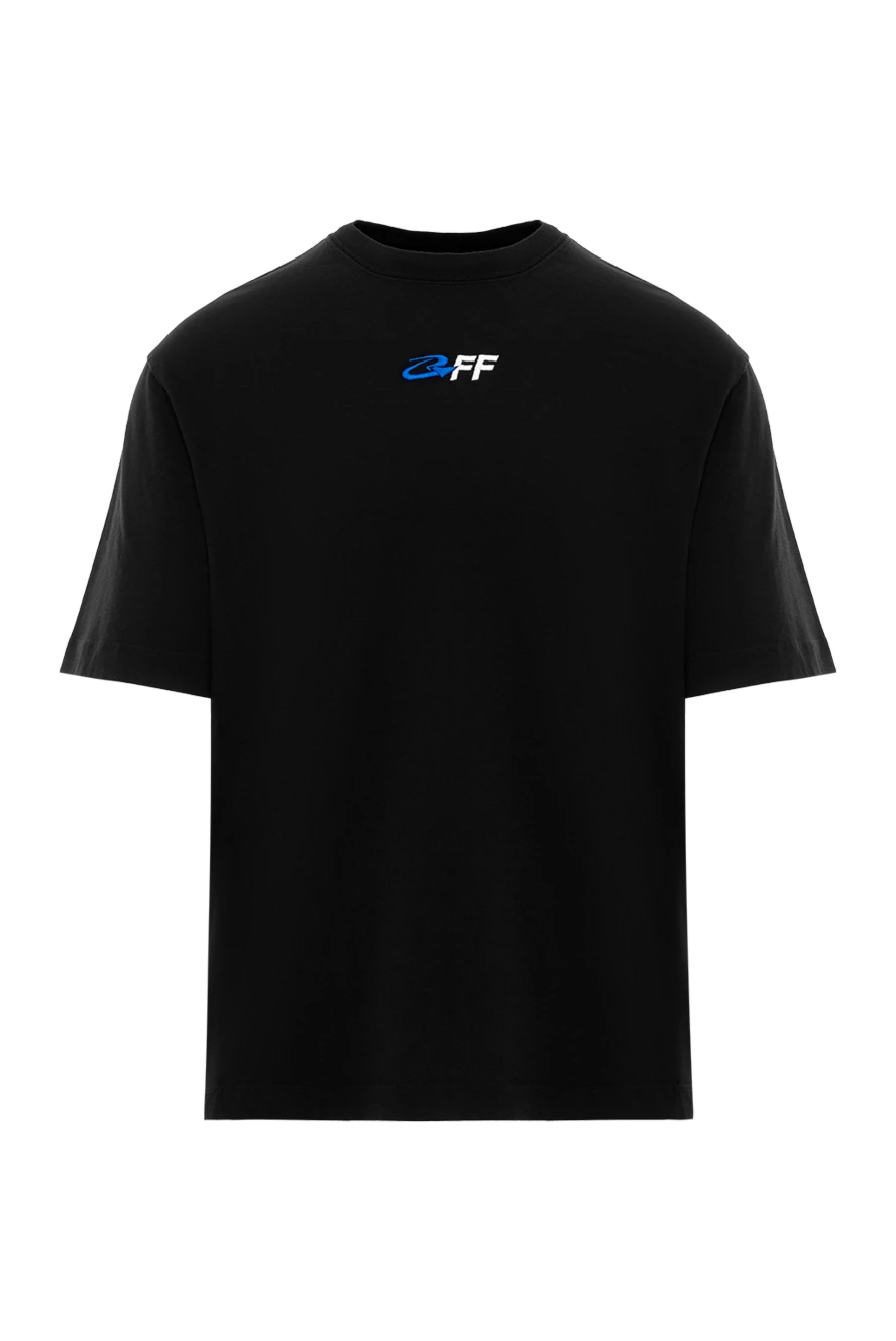 Off-White чорна футболка з вишивкою логотипу exactly the opposite чоловіча чорна 187262 - фото 1