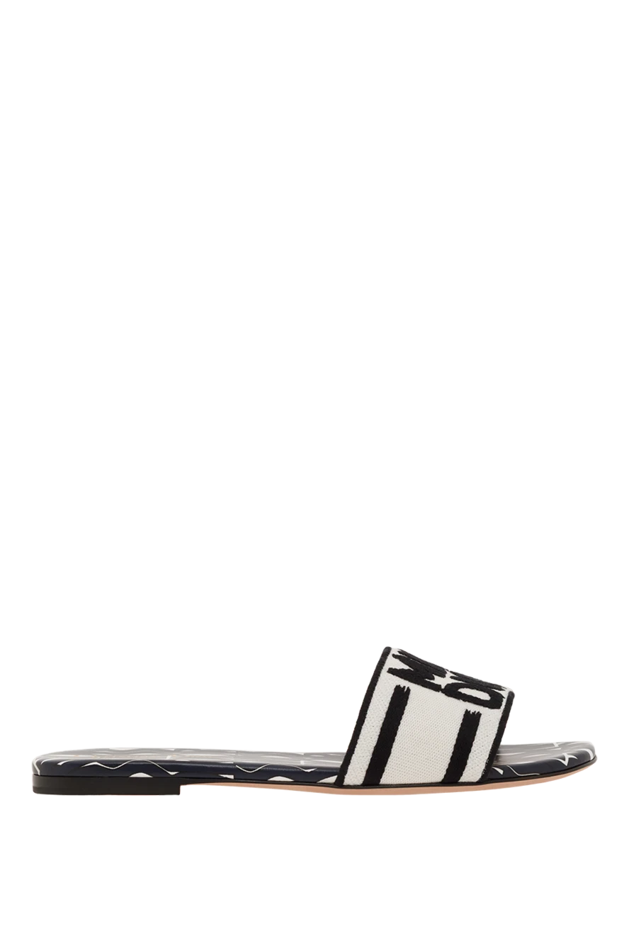 Dior dway miss dior embroidered cotton slippers 187323 - photo 1