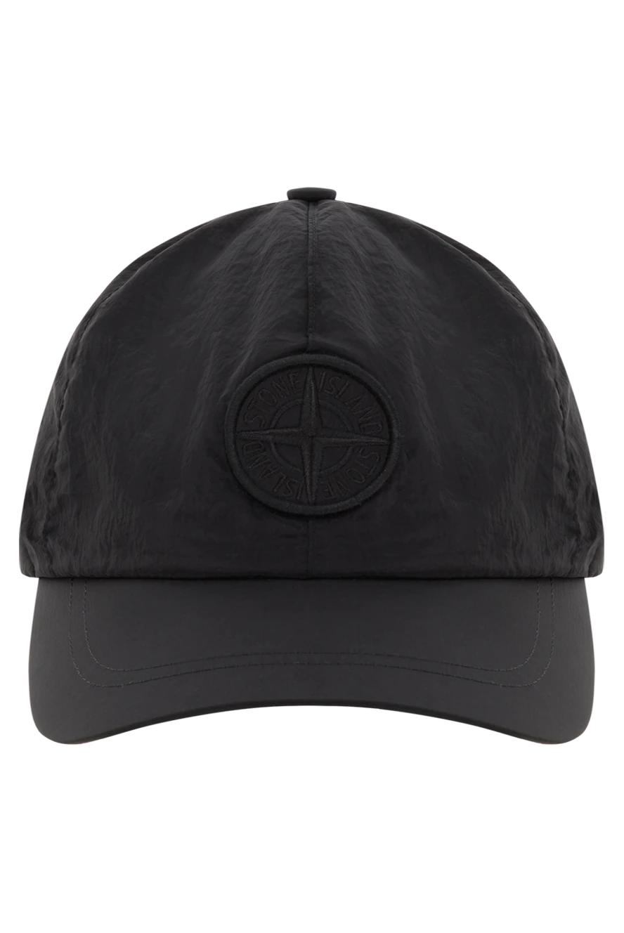 Stone Island черная бейсболка с фирменным логотипом мужская 187542 - фото 1