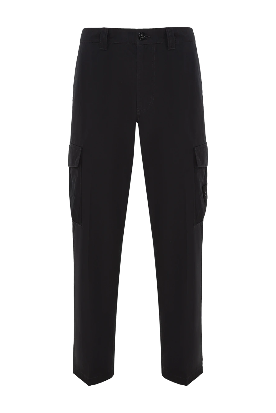Stone Island штаны-карго черные мужские из хлопка 187565 - фото 1