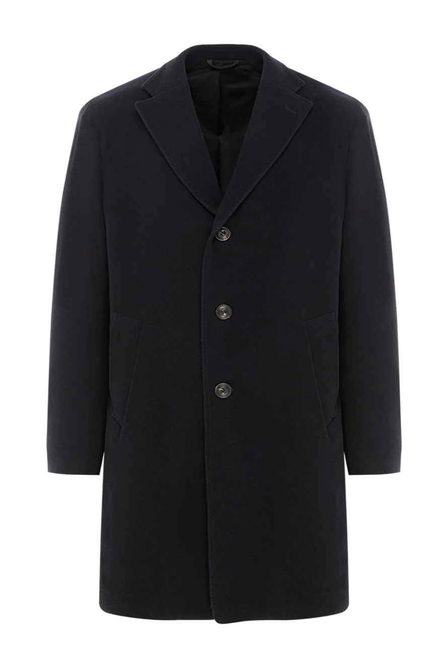 Lubiam men's single-breasted blue wool and cashmere coat 187701 - photo 1