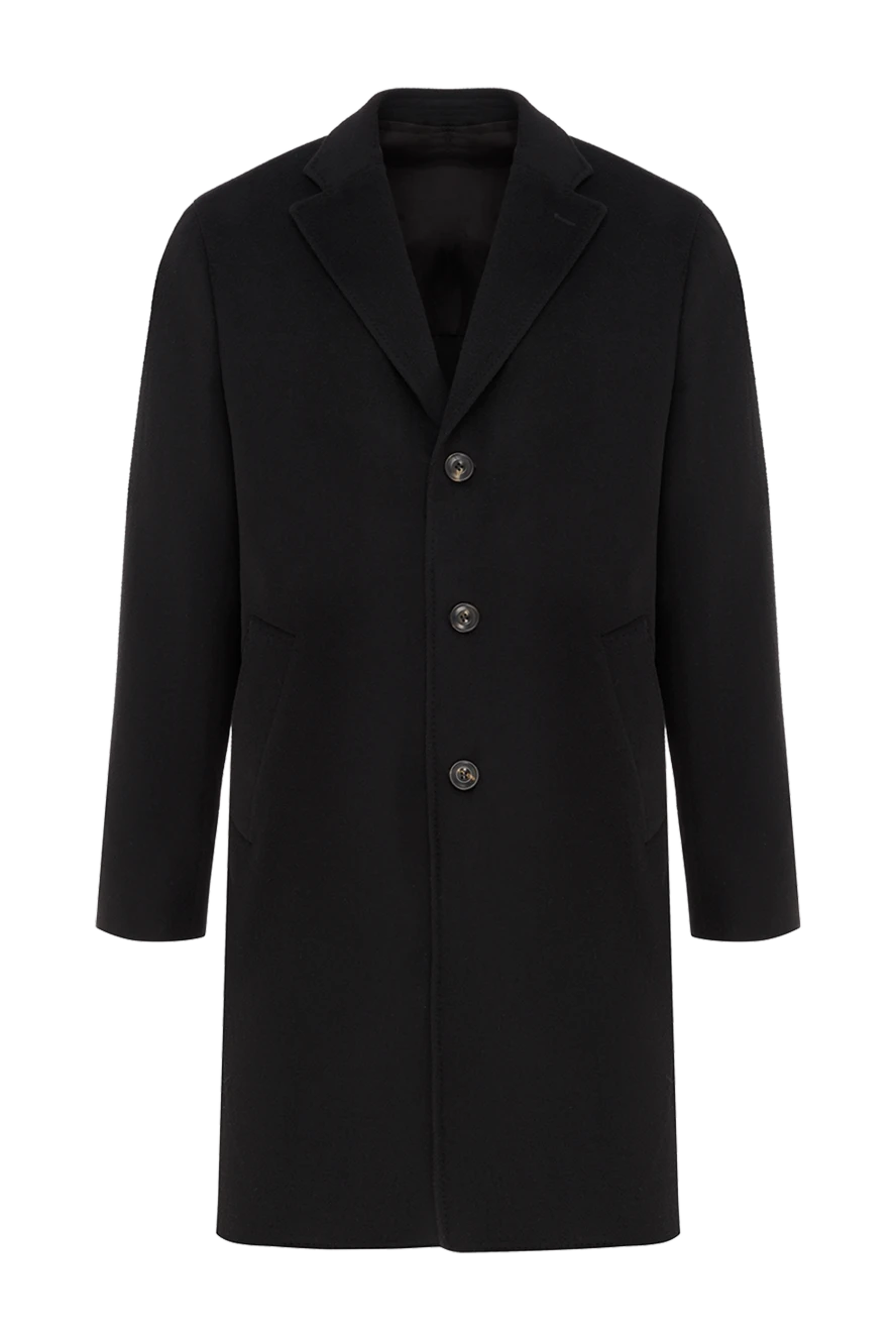 Lubiam men's single-breasted black wool coat 187706 - photo 1