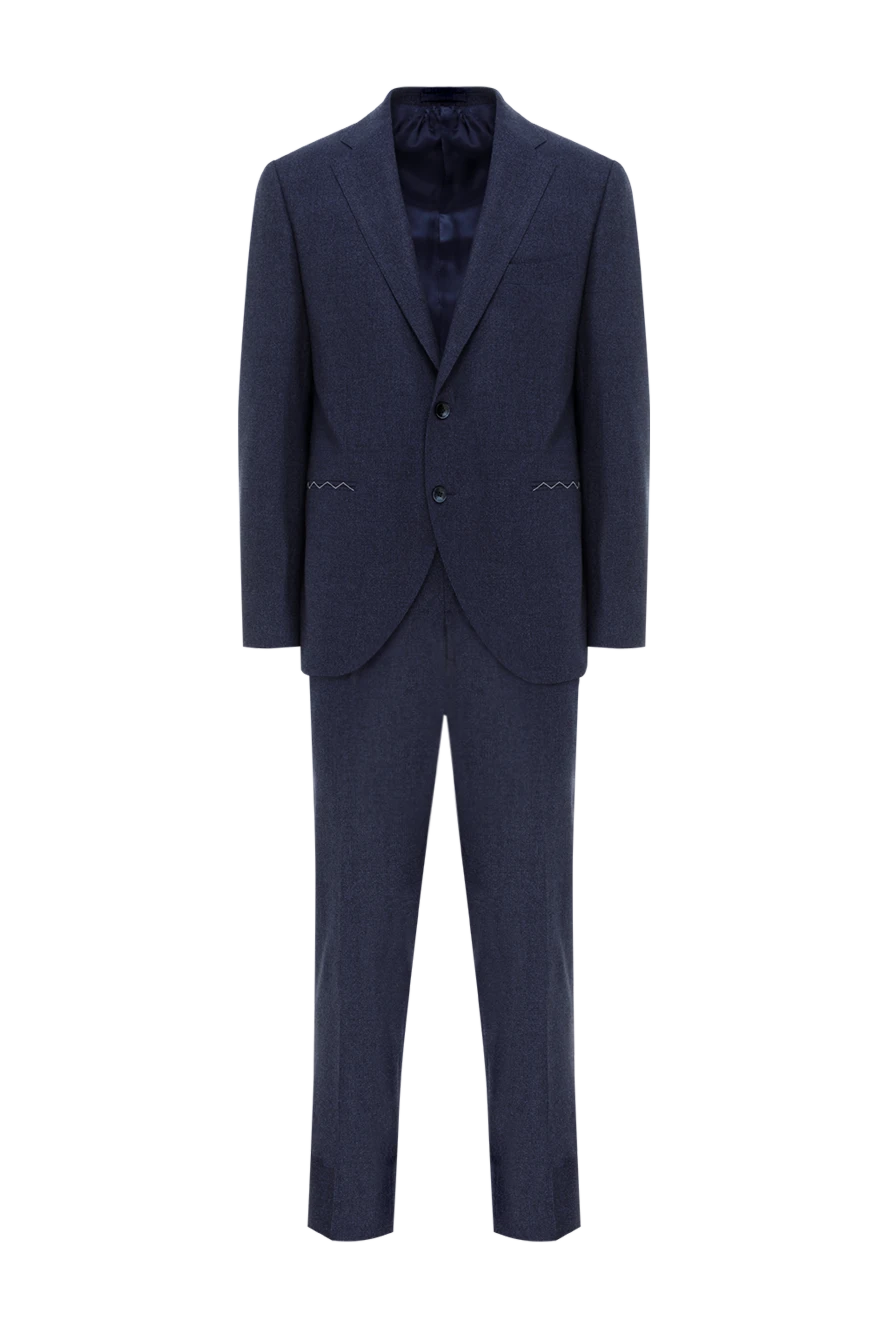 Lubiam men's blue single-breasted wool suit 187712 - photo 1