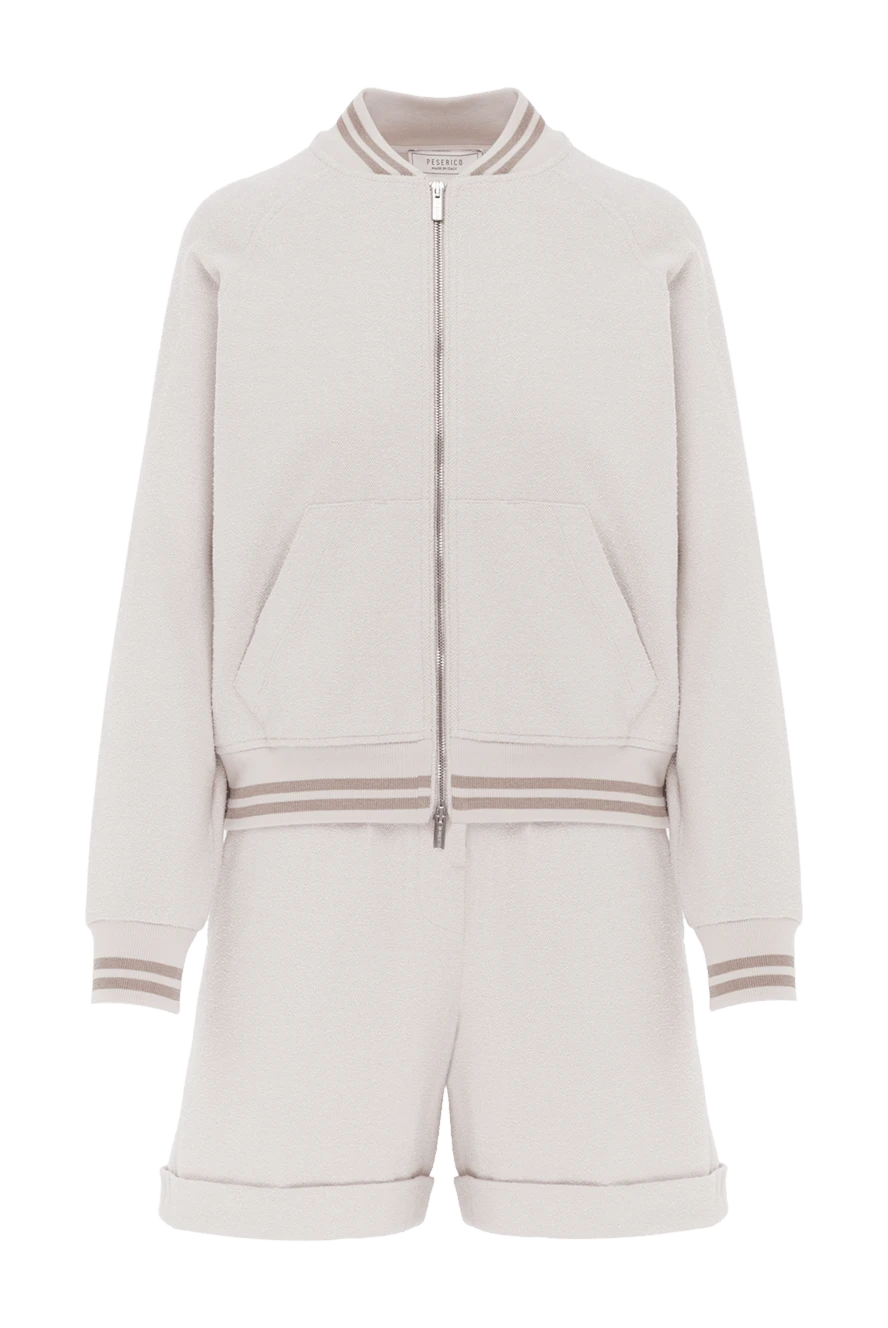 Peserico beige cotton bomber suit with shorts 187740 - photo 1