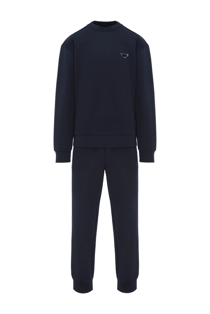 Prada спортивный костюм с логотипом темно-синий мужской 187990 - фото 1