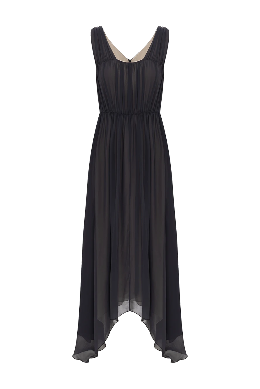 Peserico dark blue off the shoulder cocktail dress 188051 - photo 1