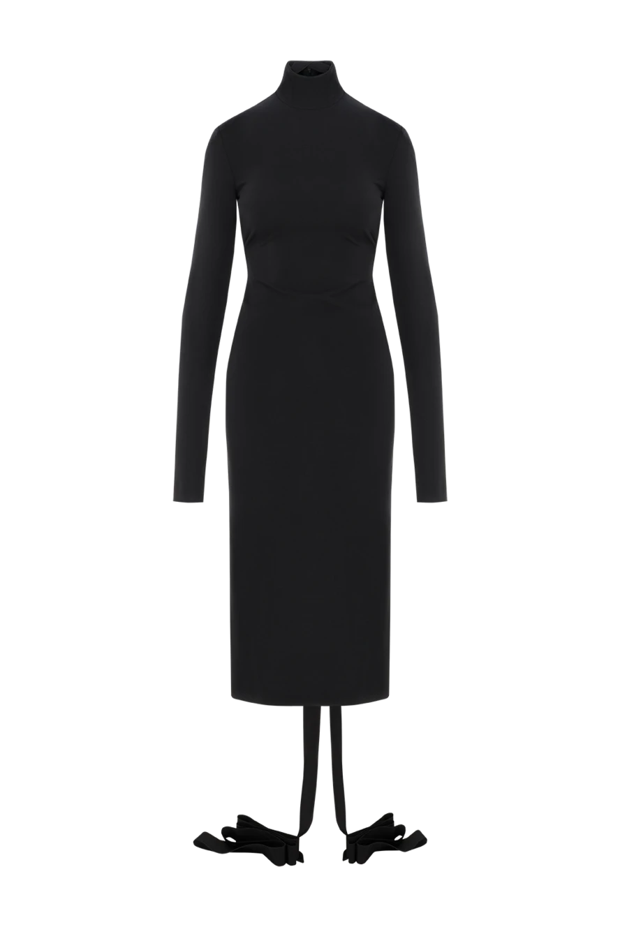 Balenciaga black midi dress with stand-up collar 188144 - photo 1