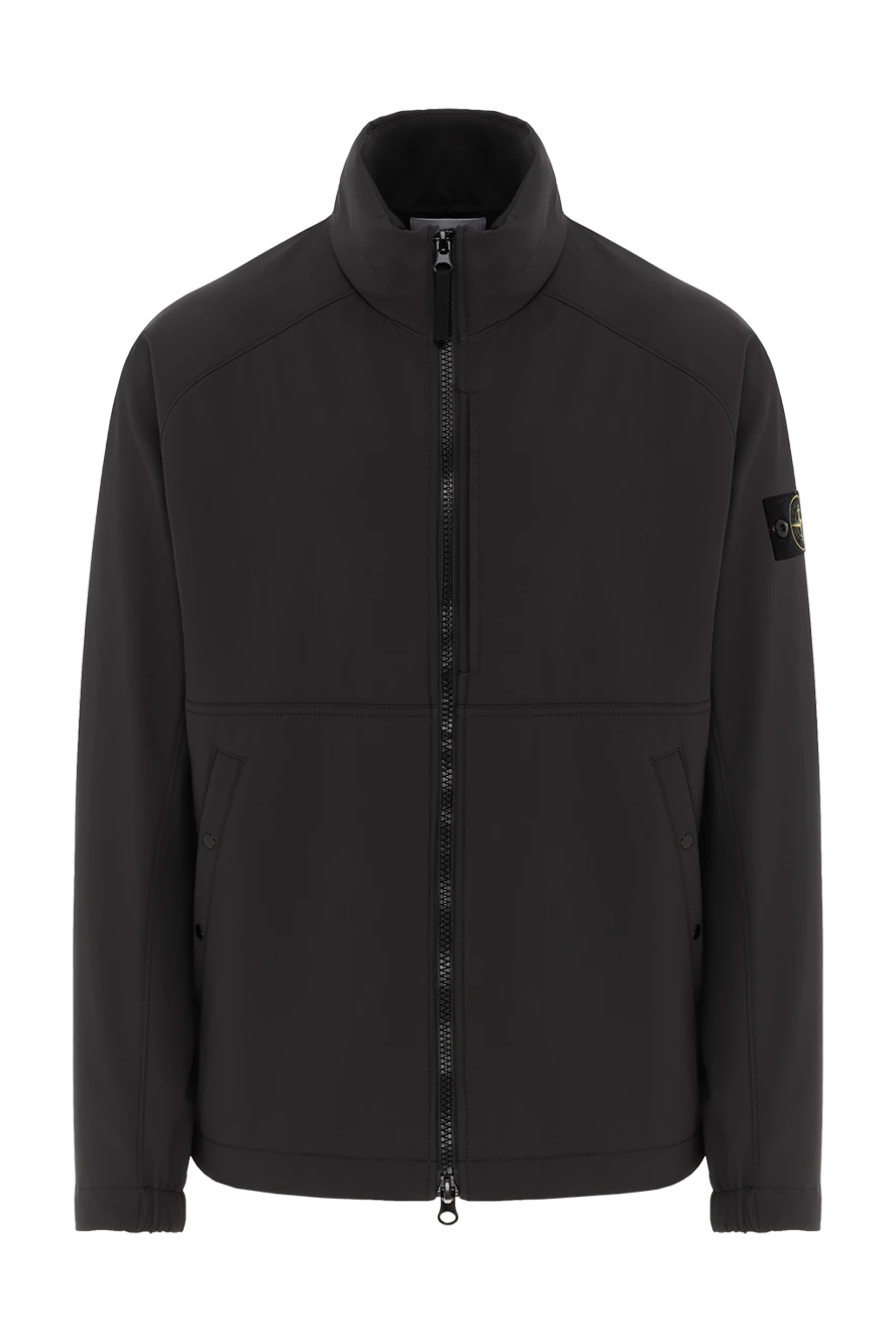 Stone Island ветро- и водонепроницаемая куртка со скрытым капюшоном серая мужская 188153 - фото 1