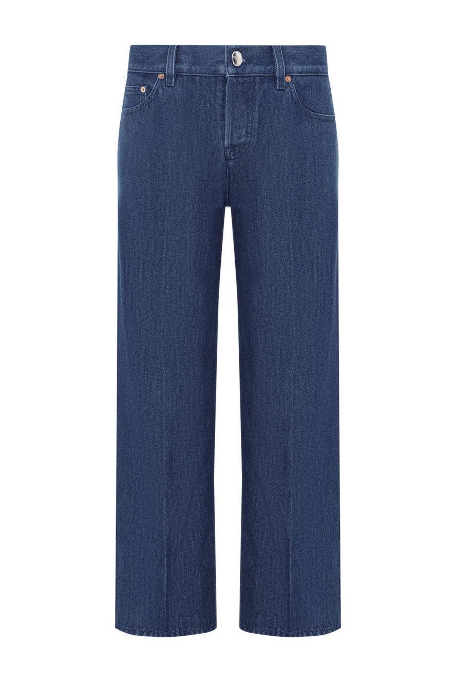 Gucci штани з деніму прямого крою жіночі сині 188174 - фото 1