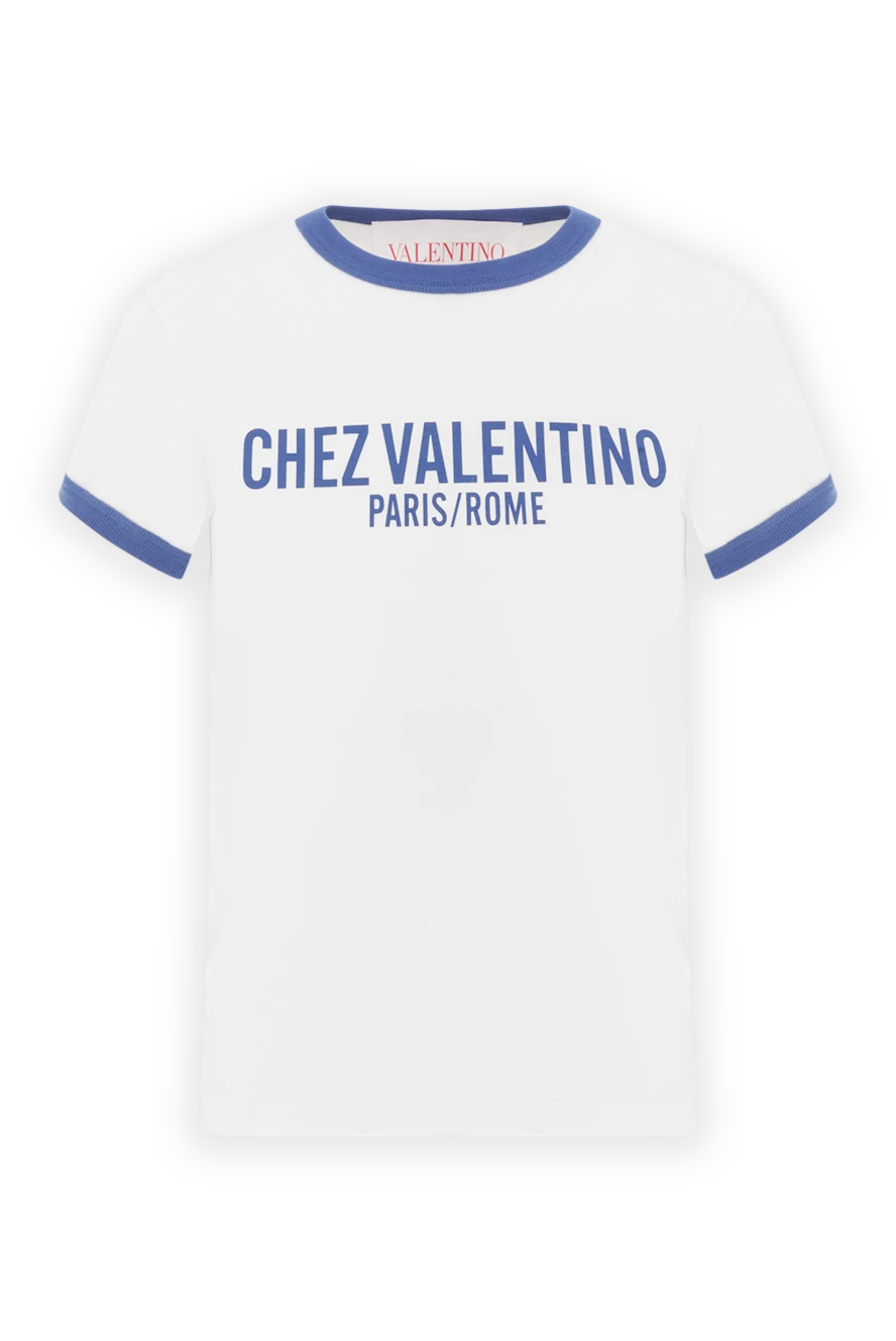 Valentino chez print t-shirt white with contrast trim 188188 - photo 1