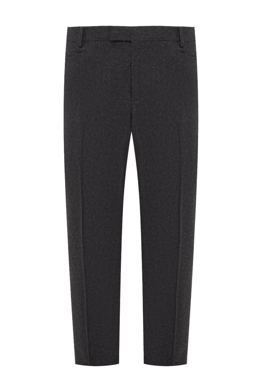 Gucci брюки из шерсти серые мужские 998703 - фото 1