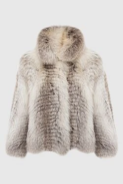 Ermanno Scervino шуба из натурального меха лисы серая женская из натурального меха лисы 130519 - фото 1