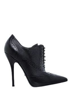 Gucci ботинки женские черные кожаные на шпильке 131856 - фото 1