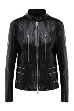 Ermanno Scervino куртка из кожи черная женская 132001 - фото 1