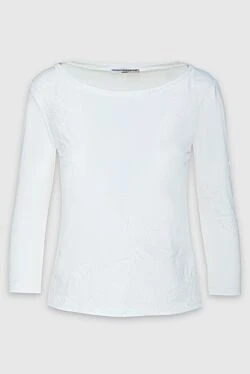 Ermanno Scervino блуза жіноча з вишивкою біла 132013 - фото 1