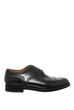 W.Gibbs туфлі дербі cap toe броговані шкірняі чорні чоловічі 132857 - фото 1