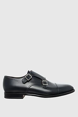 W.Gibbs туфлі монки cap toe чорні шкіряні чоловічі 132859 - фото 1
