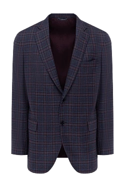 Tombolini men's blue checkered wool jacket 135269 - photo 1