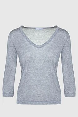 Gran Sasso t-shirt made of gray silk for women 135892 - photo 1
