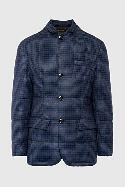 Kiton пуховик мужской из шерсти, кашемира и эластана синий 136774 - фото 1