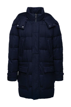 Canali пуховик чоловічий з вовни синій 136795 - фото 1