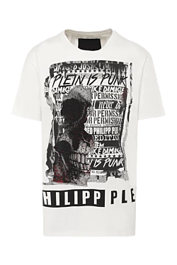 Philipp Plein футболка из хлопка белая мужская 139222 - фото 1