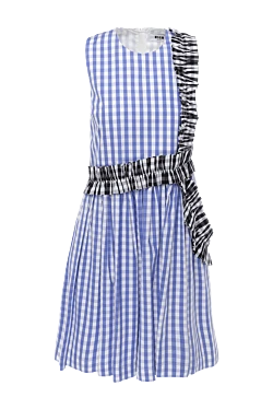 MSGM сукня з бавовни блакитна жіноча 139546 - фото 1