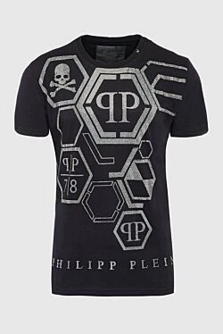 Philipp Plein футболка из хлопка черная мужская 140014 - фото 1