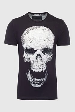 Philipp Plein футболка из хлопка черная мужская 140017 - фото 1